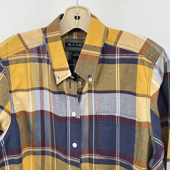 Authentic Rockies Jeanswear Women's Plaid Button-Down Shirt – Size L 100% cotton - Picture 2 of 11